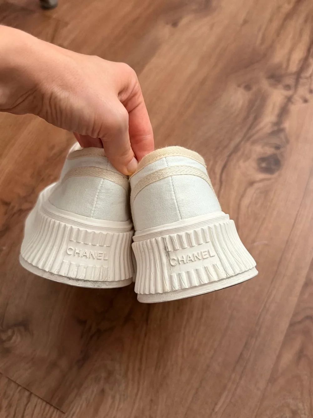 Women's Ivory Low-Top Canvas Sneakers